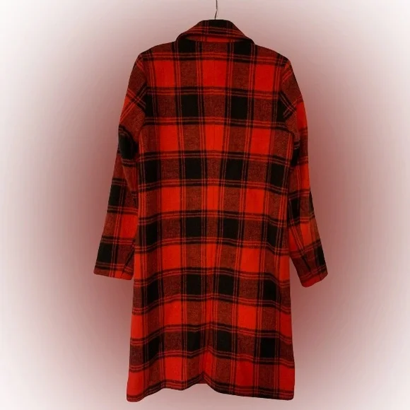 JustFab Windowpane Coat - Picture 2 of 3